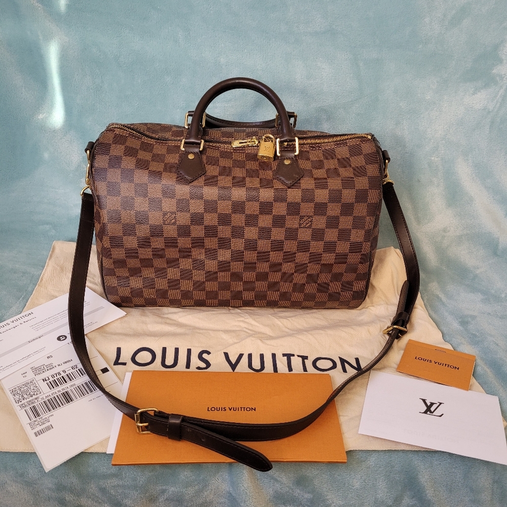 Louis Vuitton Speedy 35 Bandouliere Damier Ebene